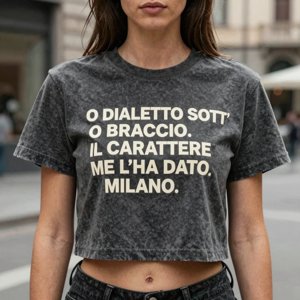 T-Shirt Donna Scollo V Nun mhanno rutt. Mi hanno costruita.