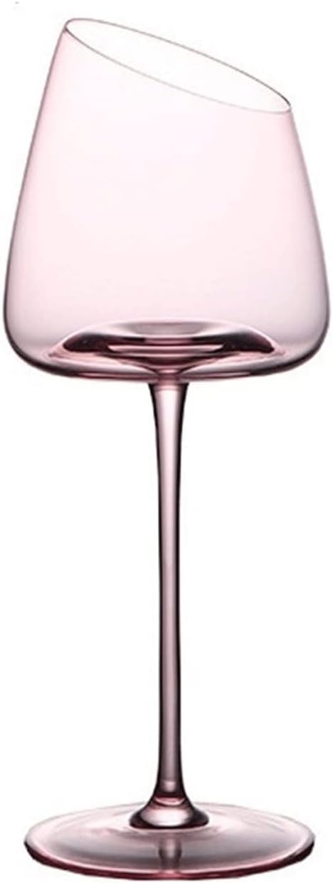 Flamingo Pink Crystal Wine Glass