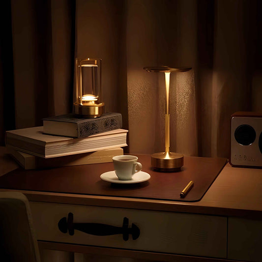 AureaTouch™ – Premium Rechargeable Aluminum LED Lamp