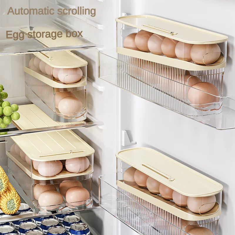 EggRoll Pro – Automatic Rolling Egg Dispenser & Fridge Organizer