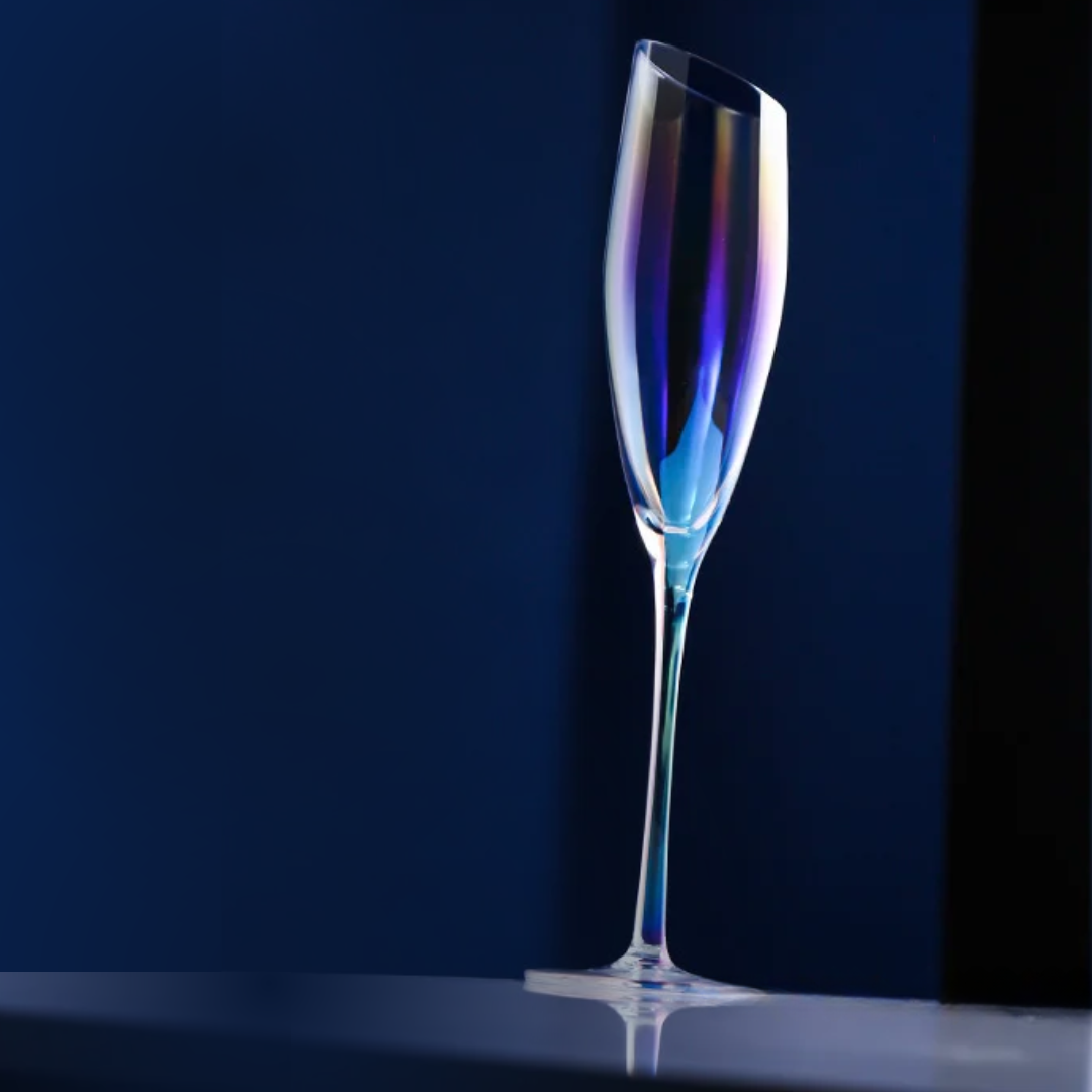 Radiant Crystal Rainbow Wine Glass Set