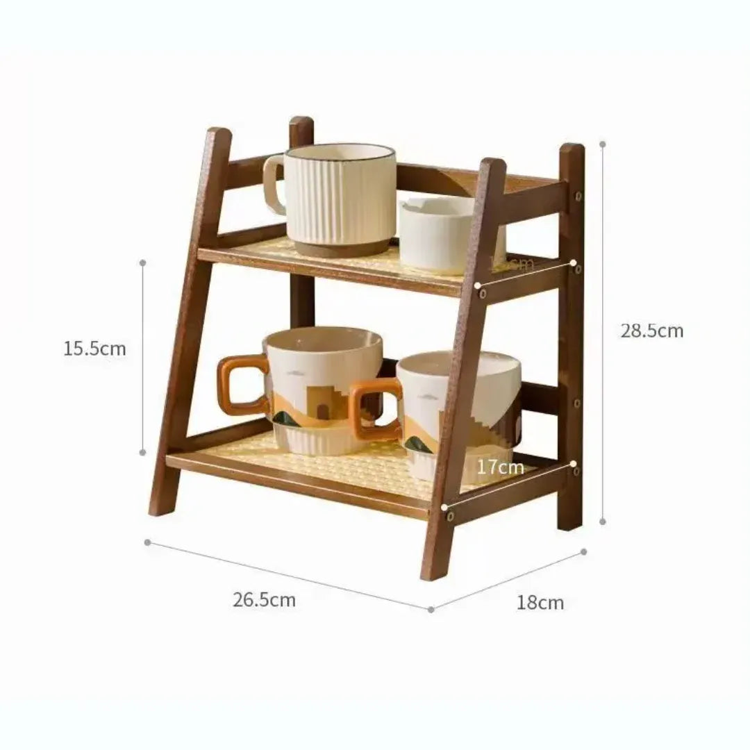 Rustico Duo – Wood Counter Organizer