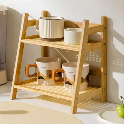 Rustico Duo – Wood Counter Organizer