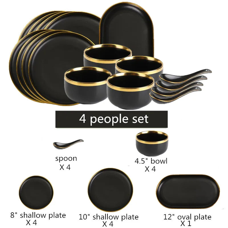 OroVivo Ceramic Dinner Set