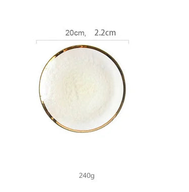 Aurora Gold Rim Glass Bowl