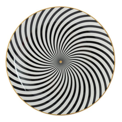 West Meal Plate – Geometric Porcelain Dining Dish