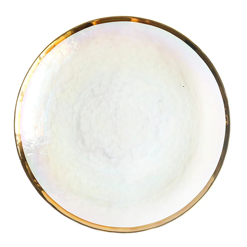 Aurora Gold Rim Glass Bowl