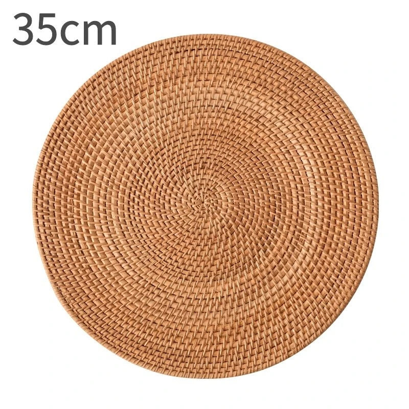 Organic Rattan Table Mat – Minimalist Placemat for Cutlery & Decor