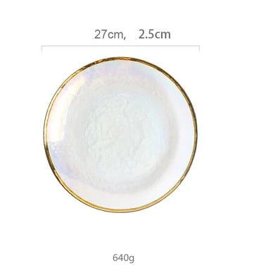 Aurora Gold Rim Glass Bowl