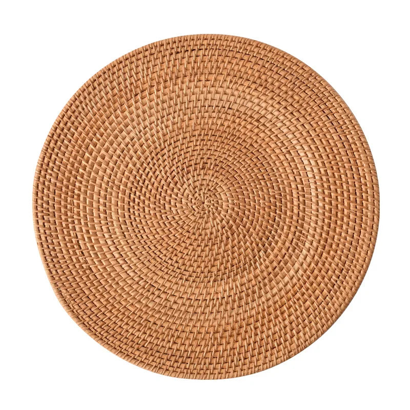 Organic Rattan Table Mat – Minimalist Placemat for Cutlery & Decor