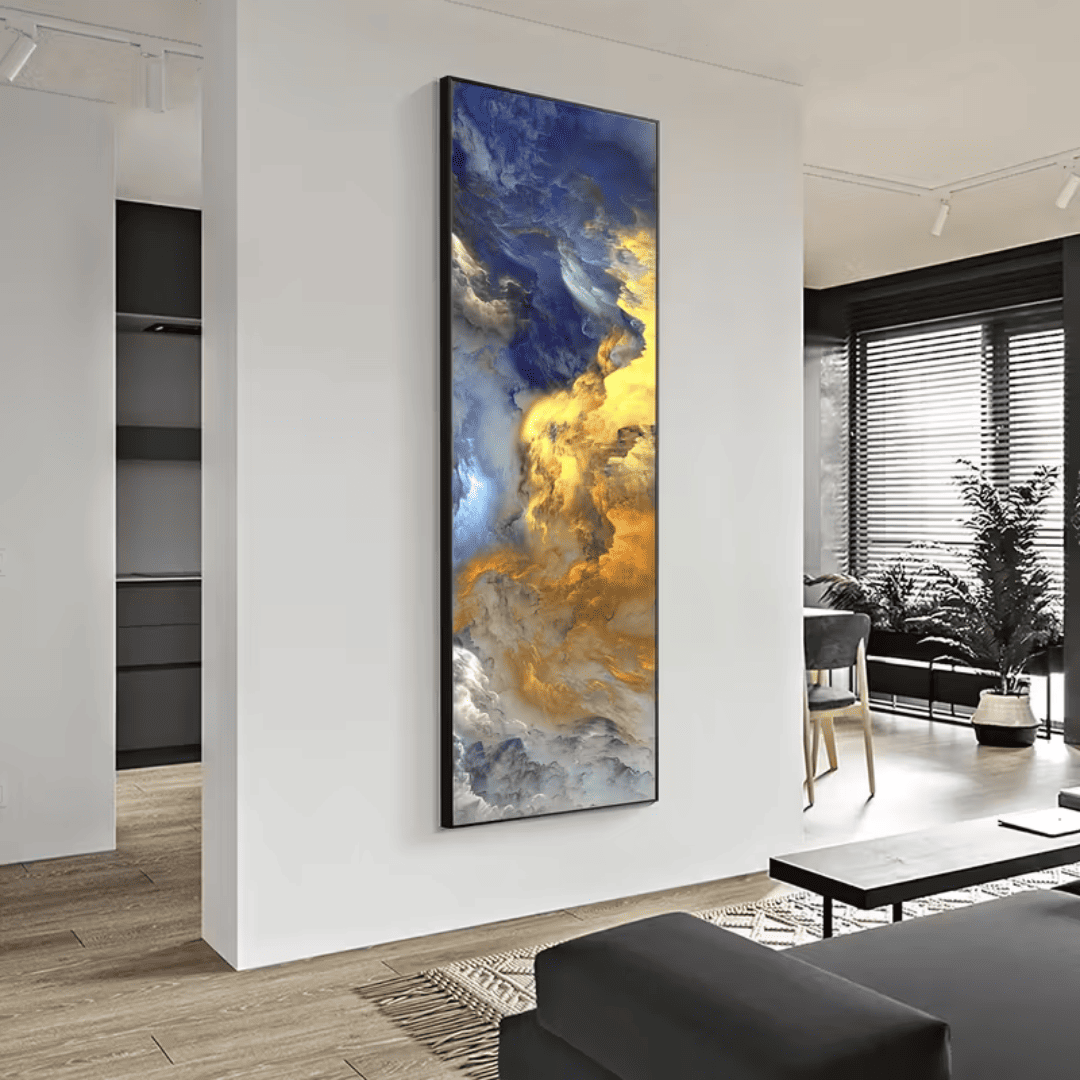 Mystic Blue Vista – Abstract Oil Painting Prin