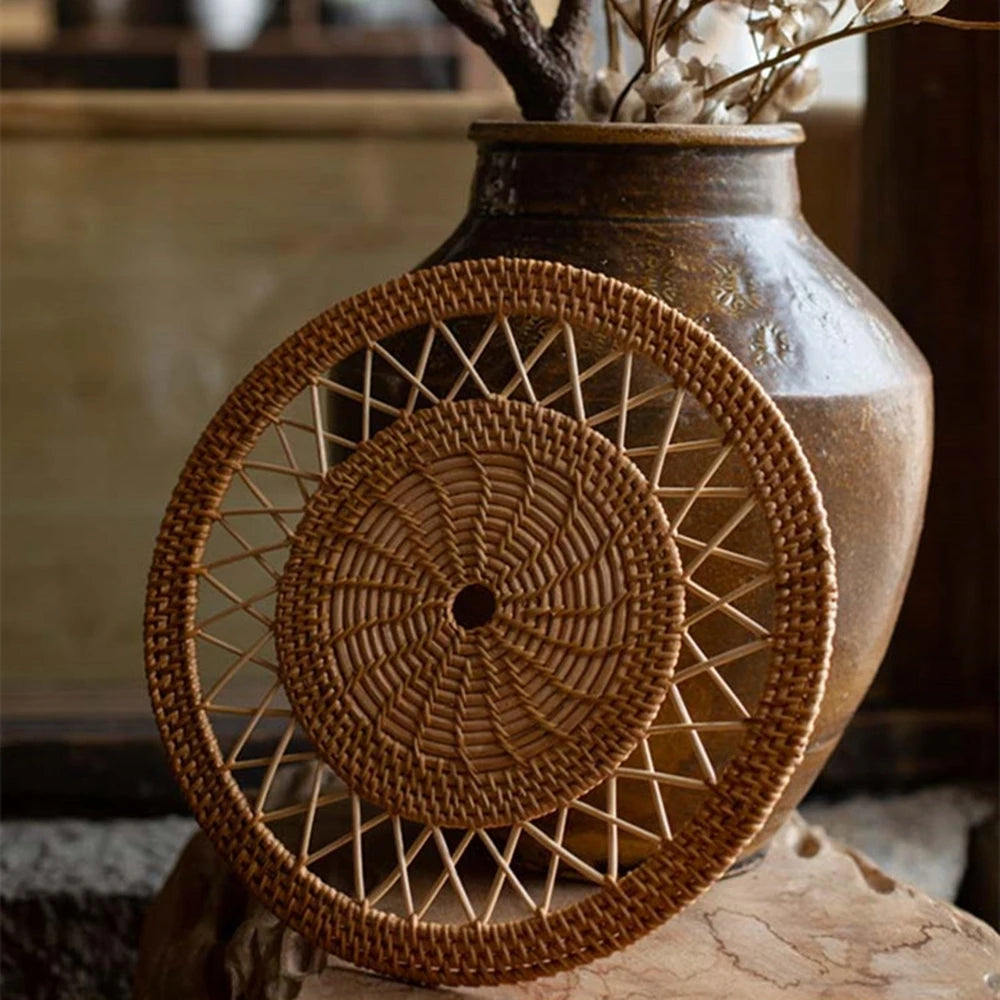 BohoNest™ – Handmade Rattan Woven Placemats
