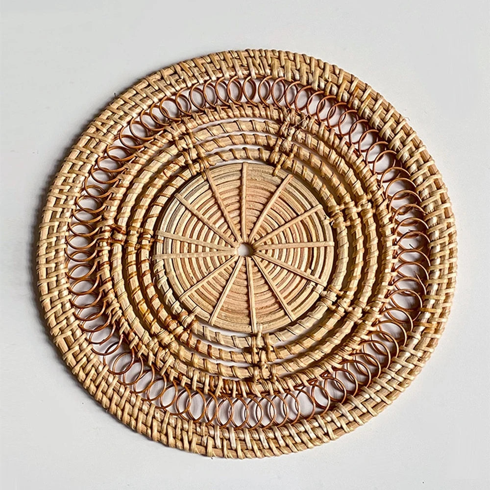 BohoNest™ – Handmade Rattan Woven Placemats