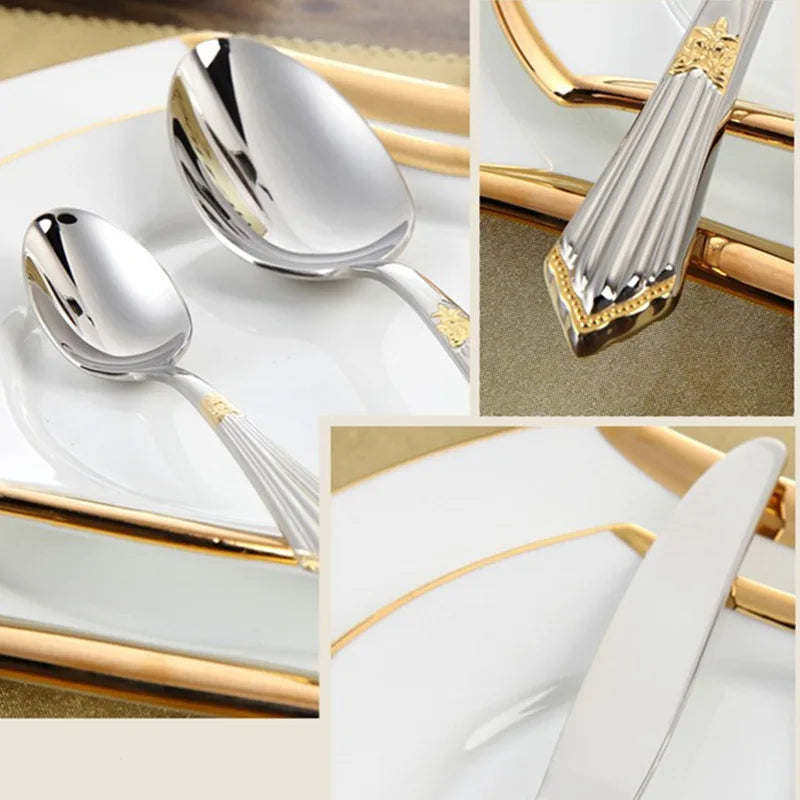 Gildé Partial Gold Cutlery Set