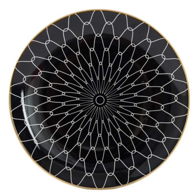 West Meal Plate – Geometric Porcelain Dining Dish