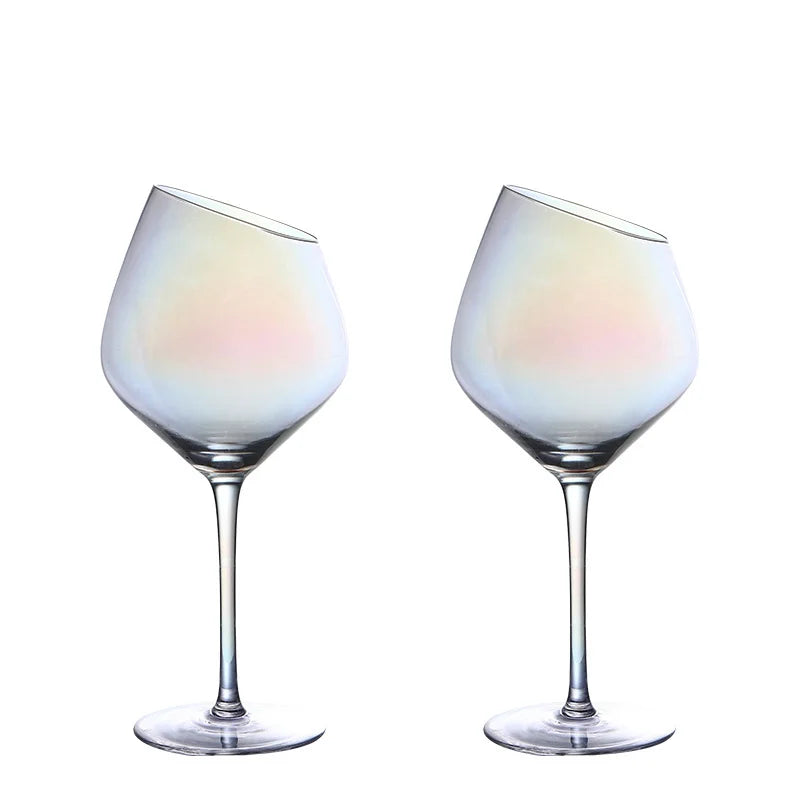 Radiant Crystal Rainbow Wine Glass Set