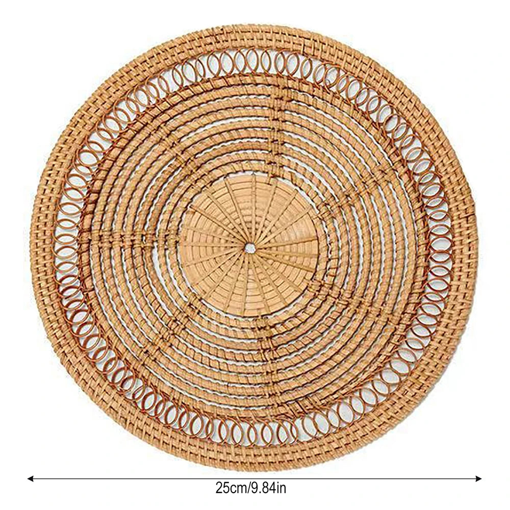 BohoNest™ – Handmade Rattan Woven Placemats