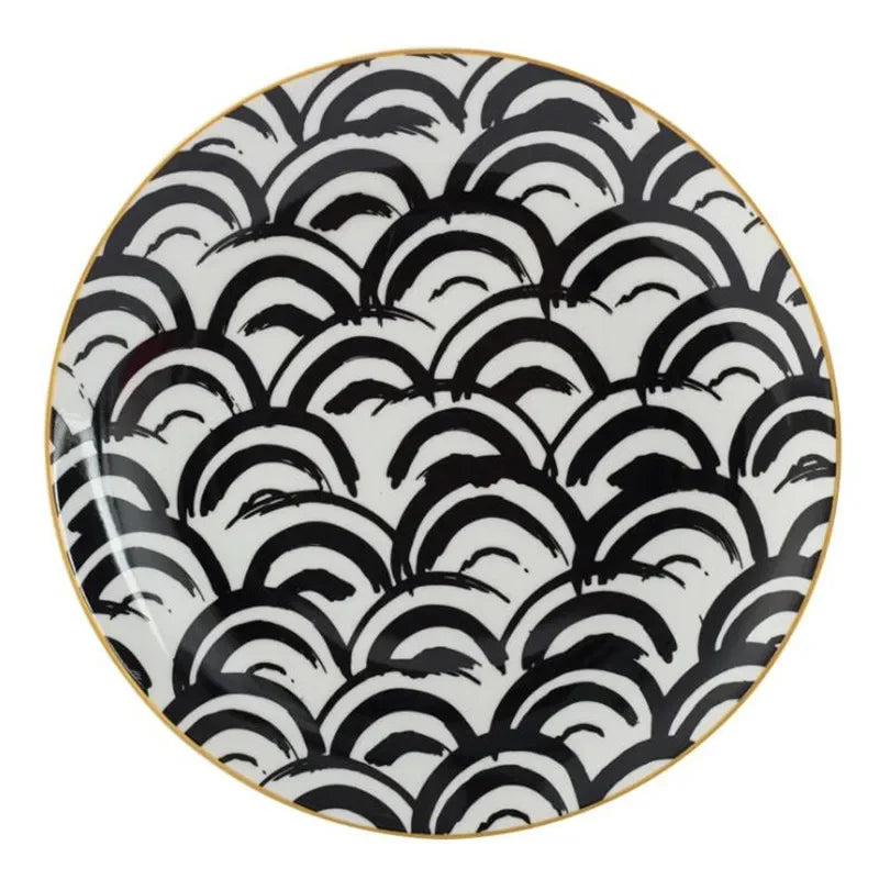 West Meal Plate – Geometric Porcelain Dining Dish
