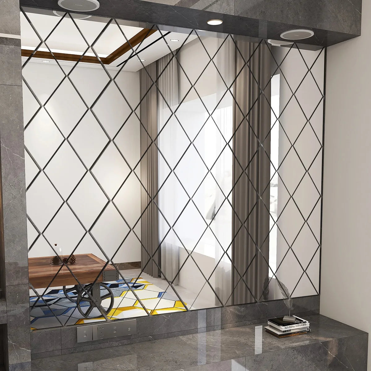 Diamond Illusion – 3D Acrylic Mirror Stickers