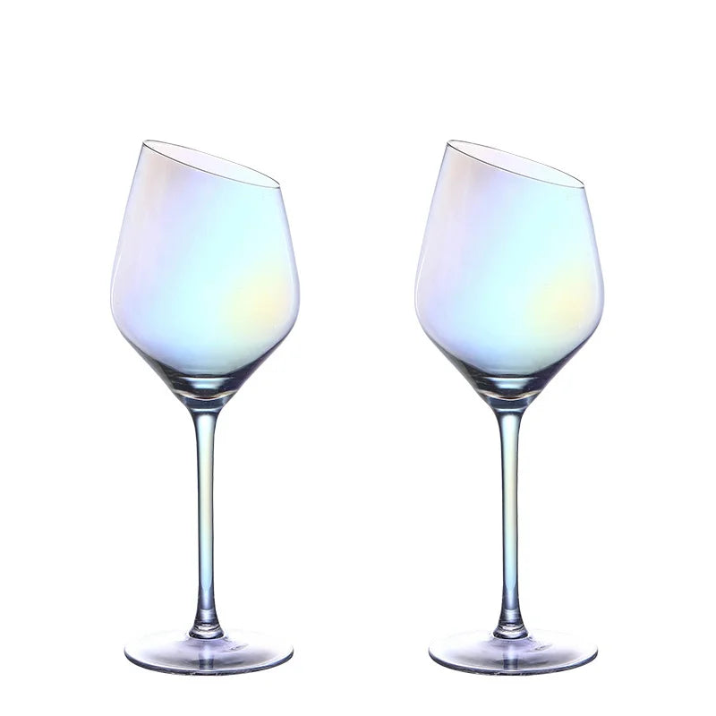Radiant Crystal Rainbow Wine Glass Set