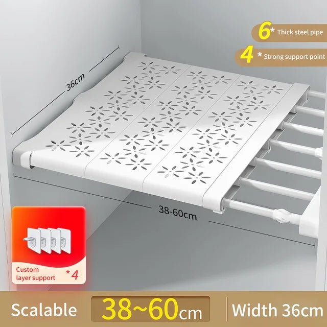 SpaceMax Organizer Adjustable Closet Organizer Space Saving