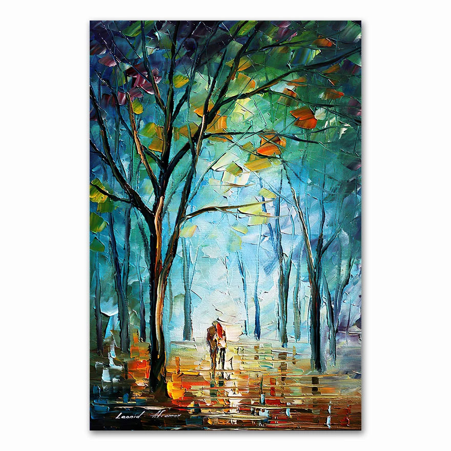 Modern Abstract Landscape Portrait – 2025 Handcrafted Oil Painting