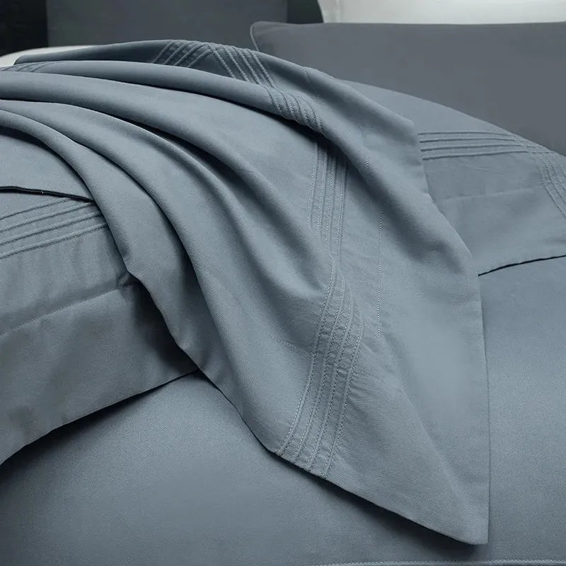 Blue Verona Bedding Set Cotton for All Seasons