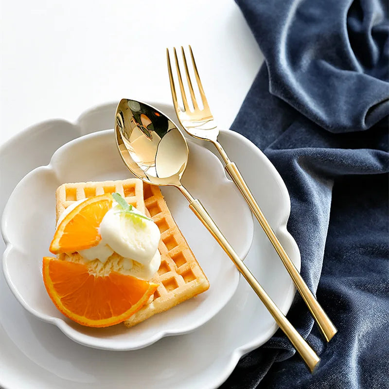 Shiny Gold 18/10 Stainless Steel Flatware Set