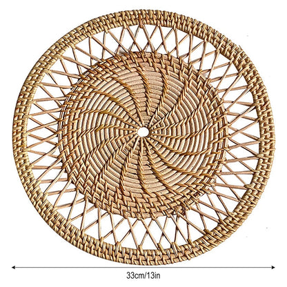 BohoNest™ – Handmade Rattan Woven Placemats