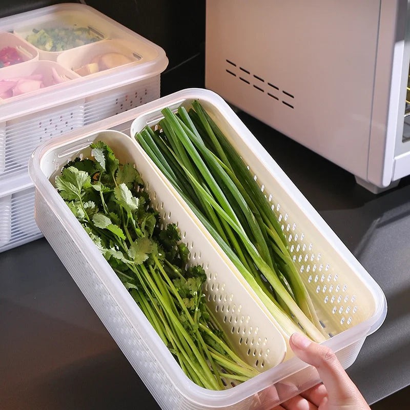 FreshPrep Pro – 2/6 Grid Refrigerator Food Organizer