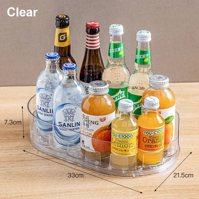 360° Rotating Lazy Susan Organizer – Clear Acrylic Turntable Storage Tray for Kitchen & Home