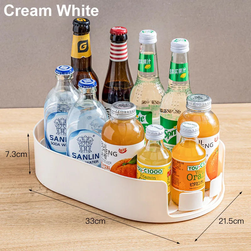 360° Rotating Lazy Susan Organizer – Clear Acrylic Turntable Storage Tray for Kitchen & Home
