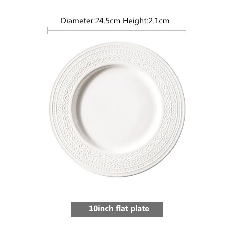 Blanc Élégant Dinner Set