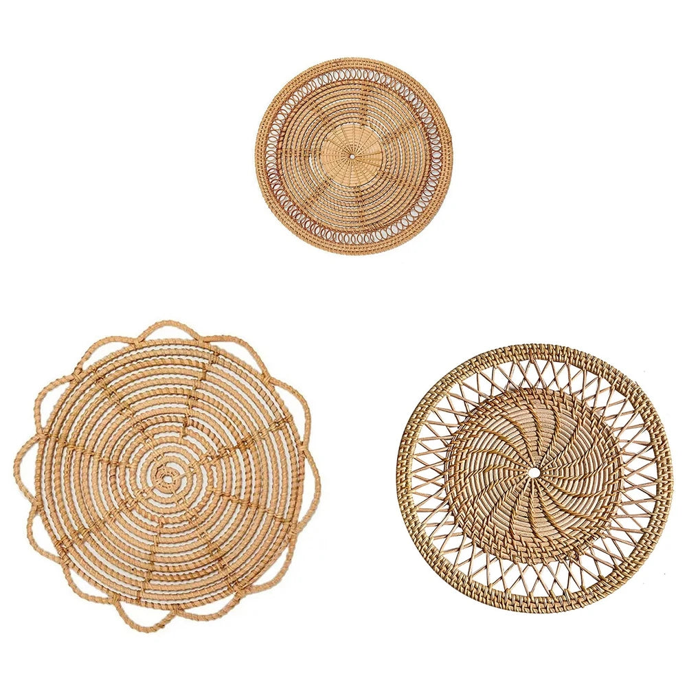 BohoNest™ – Handmade Rattan Woven Placemats