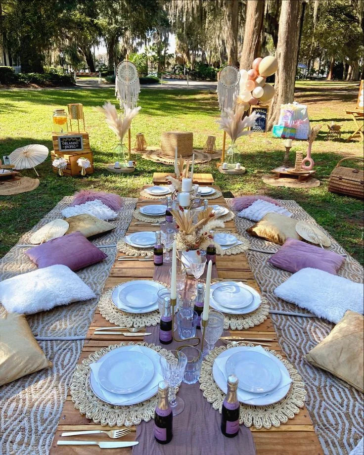 Rustic Boho Table Mats – Natural Woven Rattan Placemats