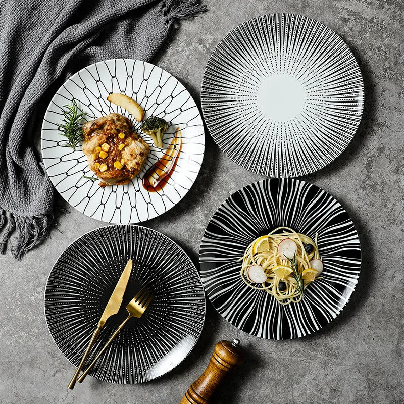 West Meal Plate – Geometric Porcelain Dining Dish