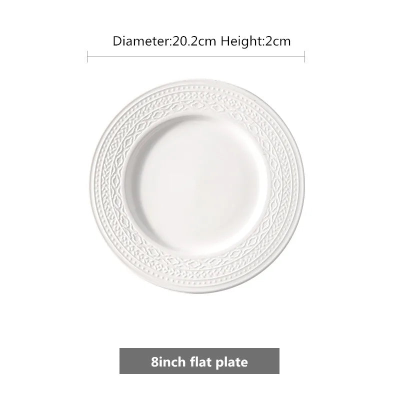 Blanc Élégant Dinner Set