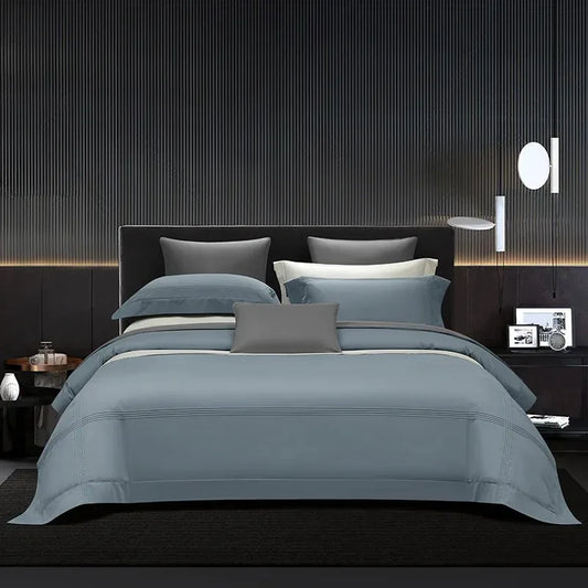 Blue Verona Bedding Set Cotton for All Seasons