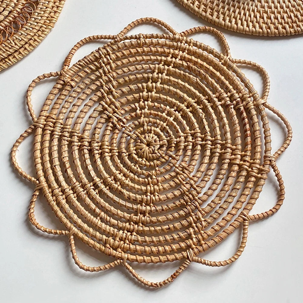 BohoNest™ – Handmade Rattan Woven Placemats
