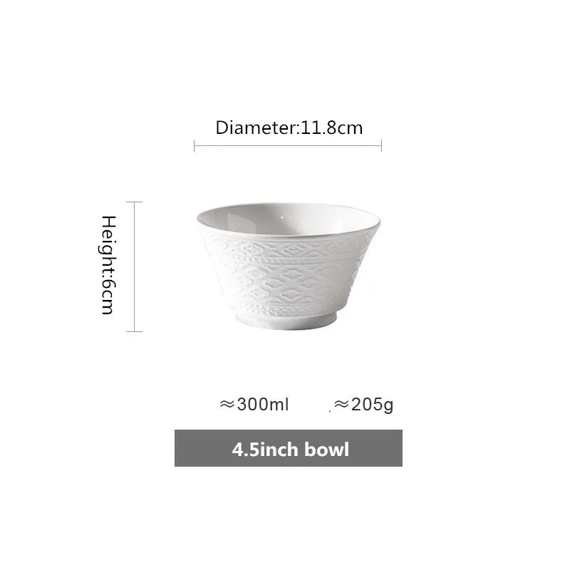 Blanc Élégant Dinner Set