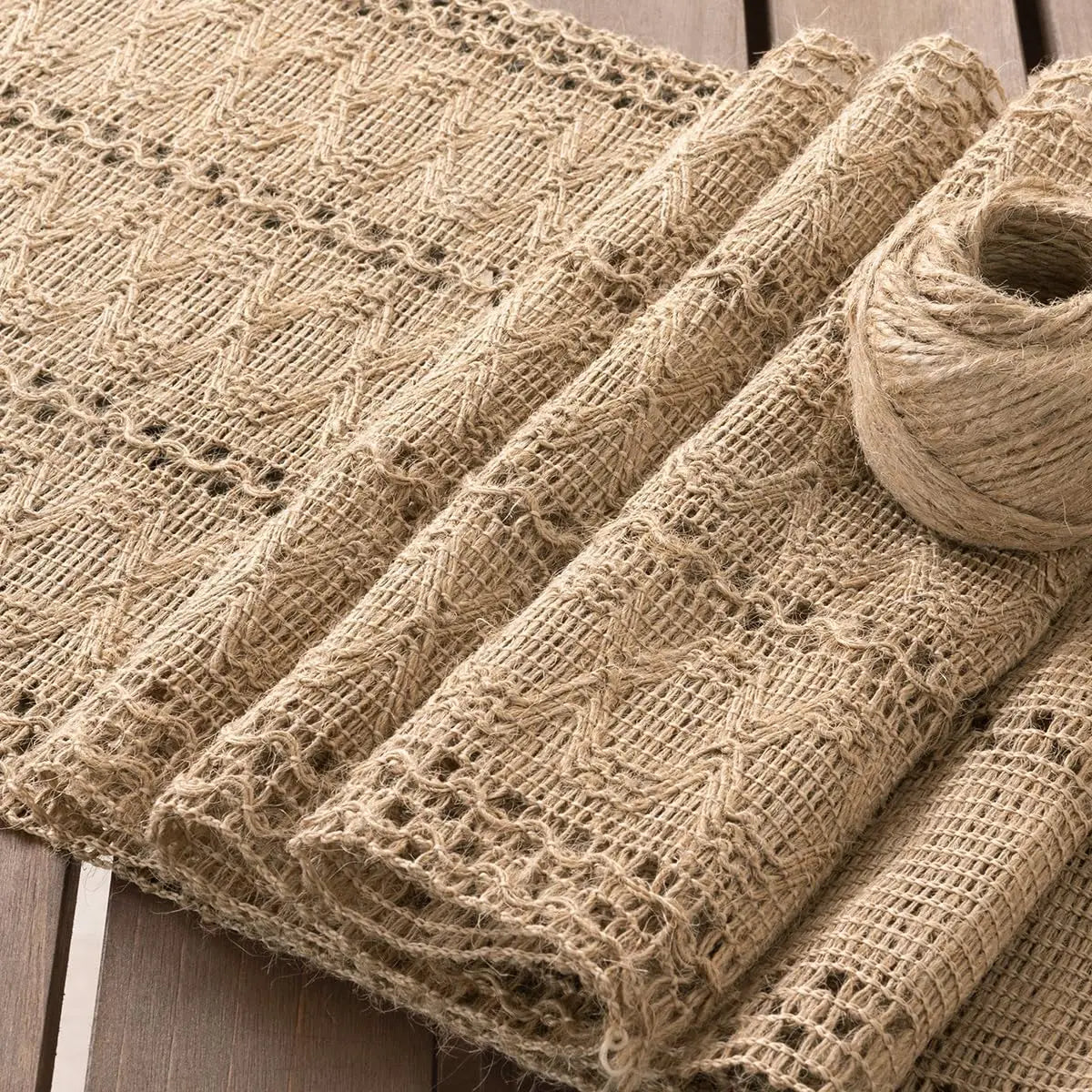 RusticMac™ – Macrame Jute Burlap Table Runner