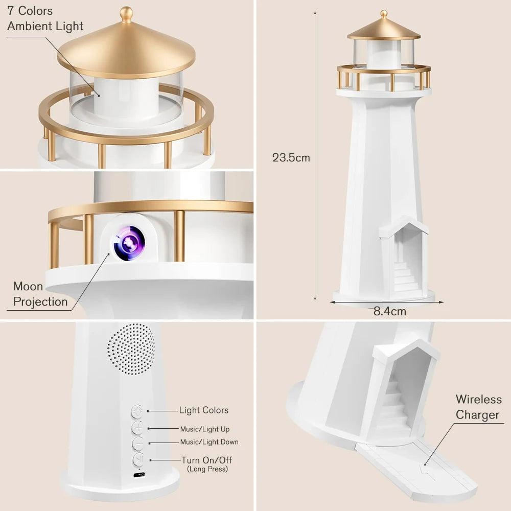 LunaPort™ – Bluetooth Speaker Night Lamp & Wireless Charger