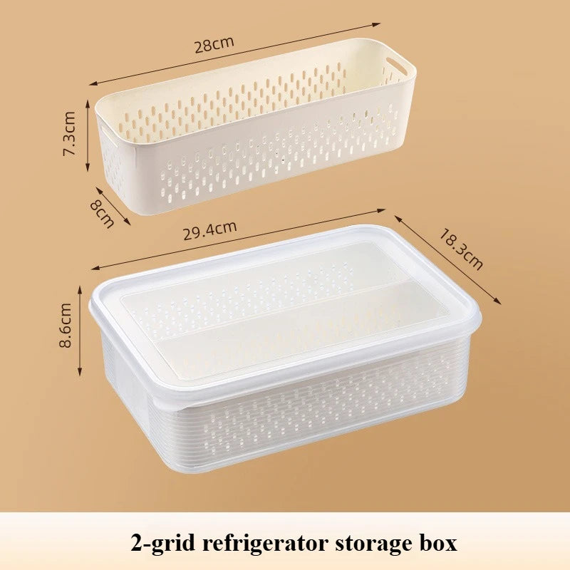 FreshPrep Pro – 2/6 Grid Refrigerator Food Organizer