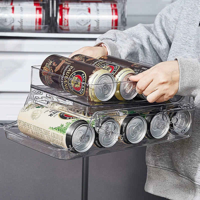 ChillRoll – Rolling Beverage Can Organizer for Fridge & Pantry