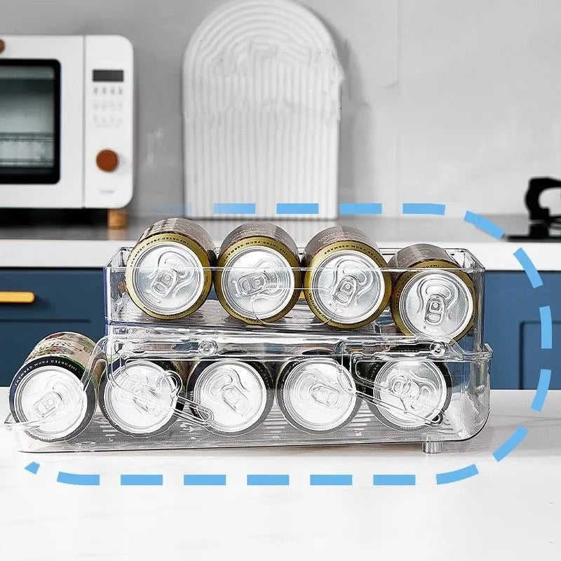 ChillRoll – Rolling Beverage Can Organizer for Fridge & Pantry