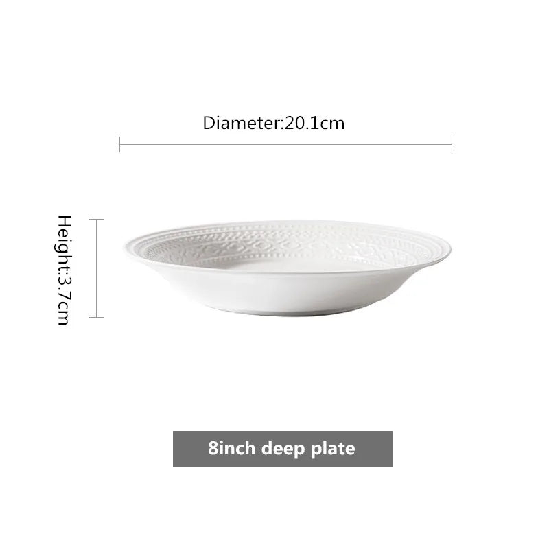 Blanc Élégant Dinner Set