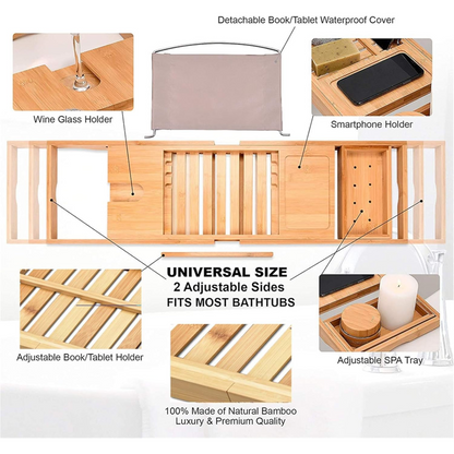 Elegance Bamboo Bath Tray 🇪🇺