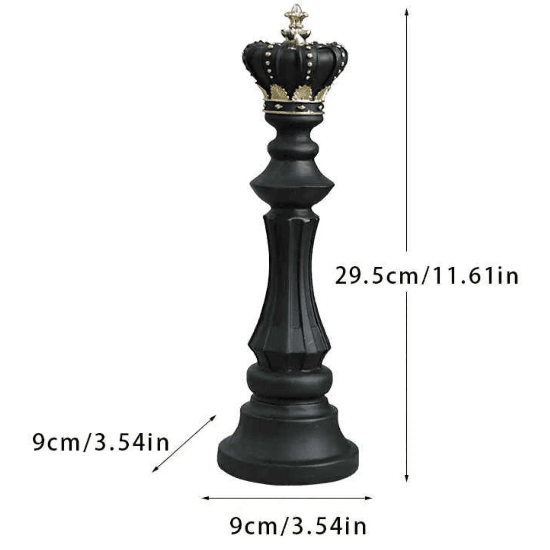Regal Chess Set – King, Queen & Knight Resin Sculptures